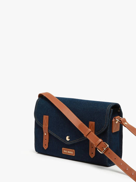 Cross Body Tas Denim Brut Paul marius Blauw denim brut INDISDEB ander zicht 2